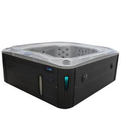 JACUZZI OGRODOWE WANNA SPA406 CAPPUCCINO OBUDOWA ANTRACYT 250x230 CM