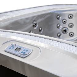 JACUZZI OGRODOWE WANNA SPA406 CAPPUCCINO OBUDOWA ANTRACYT 250x230 CM