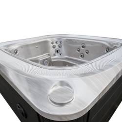 JACUZZI OGRODOWE WANNA SPA406 CAPPUCCINO OBUDOWA ANTRACYT 250x230 CM
