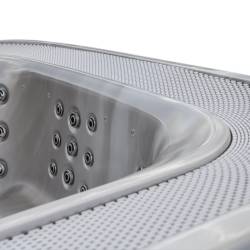 JACUZZI OGRODOWE WANNA SPA406 CAPPUCCINO OBUDOWA ANTRACYT 250x230 CM