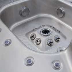 JACUZZI OGRODOWE WANNA SPA406 CAPPUCCINO OBUDOWA ANTRACYT 250x230 CM