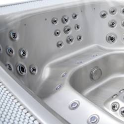 JACUZZI OGRODOWE WANNA SPA406 CAPPUCCINO OBUDOWA ANTRACYT 250x230 CM