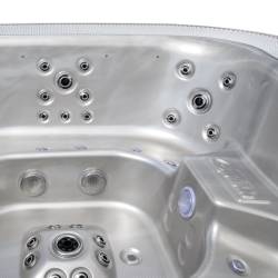 JACUZZI OGRODOWE WANNA SPA406 CAPPUCCINO OBUDOWA ANTRACYT 250x230 CM