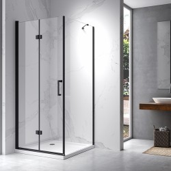 KABINA PRYSZNICOWA KWADRATOWA KZ20B-BL-80 CZARNA 80x80 CM