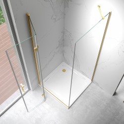 KABINA PRYSZNICOWA KWADRATOWA ZES-KZ20B-GL-80 ZŁOTA 80x80 CM