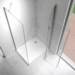KABINA PRYSZNICOWA PROSTOKĄTNA ZES-KZ20D-100X90 CHROM 100x90 CM