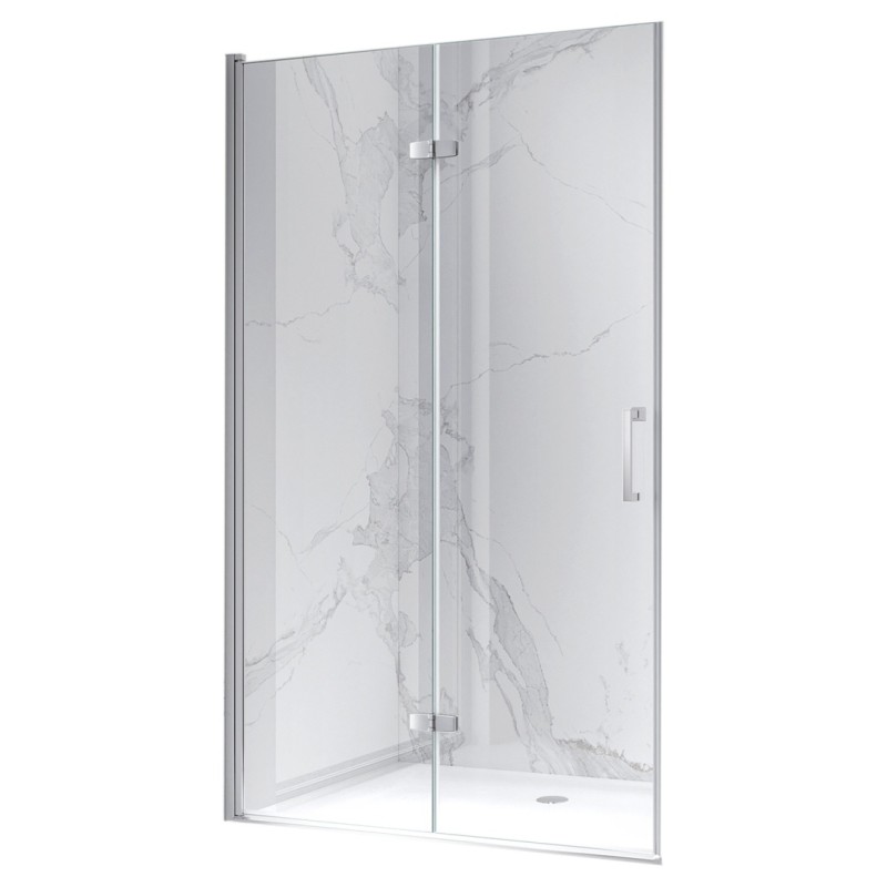 DRZWI PRYSZNICOWE UCHYLNE DO WNĘKI ZES-KZ21E-110 CHROM 110 CM 6 MM DRZWI PRYSZNICOWE UCHYLNE DO WNĘKI ZES-KZ21E-110 CHROM 110 CM 6 MM