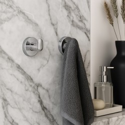 WIESZAK ŁAZIENKOWY NA RĘCZNIK METALOWY ŚCIENNY POJEDYNCZY LOFT AXEL CHROM