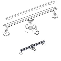 ODPŁYW LINIOWY OBROTOWY SLIM DL03 ZŁOTY 50 CM