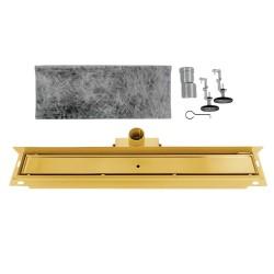 ODPŁYW LINIOWY ŚCIENNY DL04 MURAL ZŁOTY 100 CM