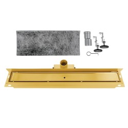ODPŁYW LINIOWY ŚCIENNY DL04 MURAL ZŁOTY 70 CM