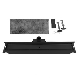 ODPŁYW LINIOWY ŚCIENNY DL04 MURAL CZARNY 70 CM