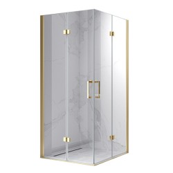 KABINA PRYSZNICOWA KWADRATOWA ZES-KZ08B-GL-80 ZŁOTA 80x80 CM