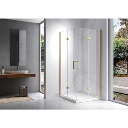 KABINA PRYSZNICOWA KWADRATOWA ZES-KZ08B-GL-80 ZŁOTA 80x80 CM