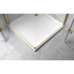KABINA PRYSZNICOWA KWADRATOWA ZES-KZ08D-GL-100 ZŁOTA 100x100 CM