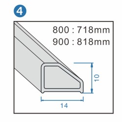 KABINA PRYSZNICOWA PROSTOKĄTNA ZES-KZ12A-GL-90X80 ZŁOTA 90x80 CM