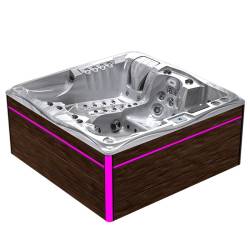 JACUZZI OGRODOWE WANNA SPA747 CAPPUCCINO OBUDOWA BRĄZOWA DESKA F21 210x210