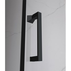 KABINA PRYSZNICOWA PROSTOKĄTNA Z BRODZIKEM KZ103B/SXL03D CZARNA 110x80 CM