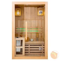 MO-EA2 Sauna sucha z piecem HARVIA 2,3 kW i izolacją ścian 121X106X192CM