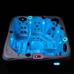 JACUZZI OGRODOWE WANNA SPA752 ODYYSEY OBUDOWA ANTRACYT 200x200 CM