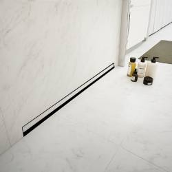 ODPŁYW LINIOWY ŚCIENNY 100 CM CZARNY NISKI SYFON WYSOKA PRZEPUSTOWOŚĆ DL09