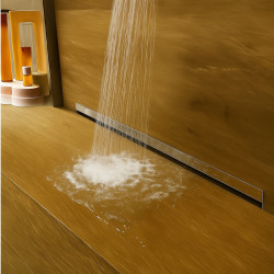 ODPŁYW LINIOWY ŚCIENNY 50 CM INOX NISKI SYFON WYSOKA PRZEPUSTOWOŚĆ DL09