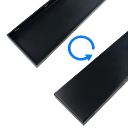 ODPŁYW LINIOWY ŚCIENNY 60 CM CZARNY NISKI SYFON WYSOKA PRZEPUSTOWOŚĆ DL09
