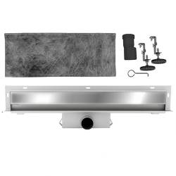 ODPŁYW LINIOWY ŚCIENNY 100 CM INOX NISKI SYFON WYSOKA PRZEPUSTOWOŚĆ DL09