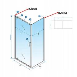 PROFIL POSZERZAJĄCY P02A DO KABIN PRYSZNICOWYCH KZ04,KZ05,KZ06,KZ07,KZ09,KZ08,KZ12,KZ13,KZ14,KZ103,KZ104 BIAŁY