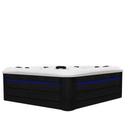 JACUZZI OGRODOWE WANNA SPA347 BIAŁA PERŁA OBUDOWA ANTRACYT 230x230 CM
