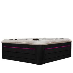 JACUZZI OGRODOWE WANNA SPA347 CAPPUCCINO OBUDOWA ANTRACYT 230x230 CM
