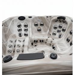JACUZZI OGRODOWE WANNA SPA347 CAPPUCCINO OBUDOWA ANTRACYT 230x230 CM