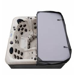 JACUZZI OGRODOWE WANNA SPA347 CAPPUCCINO OBUDOWA ANTRACYT 230x230 CM