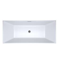 WANNA WOLNOSTOJĄCA PRZYŚCIENNA SANTA 507C BIAŁA PRZELEW CHROM 170x80 CM SANTA-507C-170X80