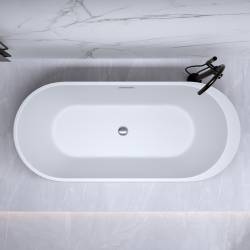 WANNA WOLNOSTOJĄCA PORTO 503B CZARNA PRZELEW CHROM 170x80 CM PORTO-503B-BL-170X80