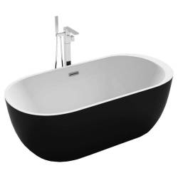 WANNA WOLNOSTOJĄCA PORTO 503B CZARNA PRZELEW CHROM 170x80 CM PORTO-503B-BL-170X80