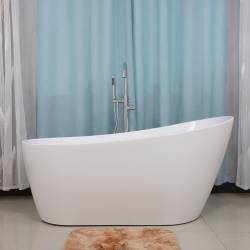 WANNA WOLNOSTOJĄCA ARIA 506D BIAŁA PRZELEW CHROM 170x80 CM ARIA-506D-170X80