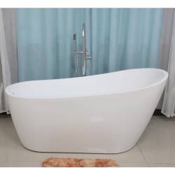 WANNA WOLNOSTOJĄCA ARIA 506D BIAŁA PRZELEW CHROM 170x80 CM ARIA-506D-170X80