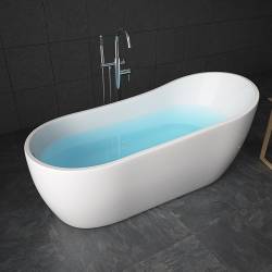 WANNA WOLNOSTOJĄCA ARIA 506D BIAŁA PRZELEW CHROM 170x80 CM ARIA-506D-170X80