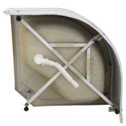 KABINA PRYSZNICOWA Z HYDROMASAŻEM WSH1306A MAT BIAŁA 90x90 CM WSH1306A-WH-90