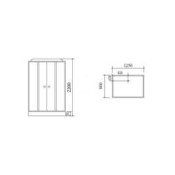 KABINA PRYSZNICOWA Z HYDROMASAŻEM TAMARA 9938 125x90 CM TAMARA-9938