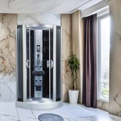 KABINA PRYSZNICOWA Z HYDROMASAŻEM ONTARIO 9909A 90x90 CM ONTARIO-9909A-90