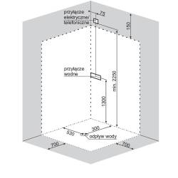 KABINA PRYSZNICOWA Z HYDROMASAŻEM LIMA 9911A 90x90 CM LIMA-9911A-90