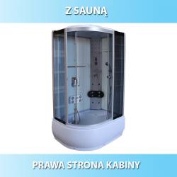 KABINA PRYSZNICOWA Z HYDROMASAŻEM I SAUNĄ WSH7106RWS PRAWA BIAŁA 120x80 CM WSH7106RWS-120X80