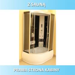 KABINA PRYSZNICOWA Z HYDROMASAŻEM I SAUNĄ WSH7106RS PRAWA 120x80 CM WSH7106RS-120X80