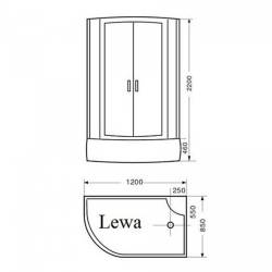 KABINA PRYSZNICOWA Z HYDROMASAŻEM I SAUNĄ VICTORIA 9912LS LEWA 120x85 CM VICTORIA-9912LS-120