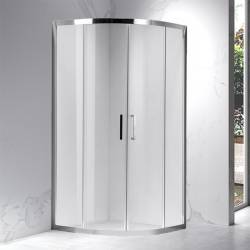 KABINA PRYSZNICOWA PÓŁOKRĄGŁA Z BRODZIKIEM KZ101B/SXL01B CHROM/BIAŁY 90x90 KZ101B+SXL01B-WH