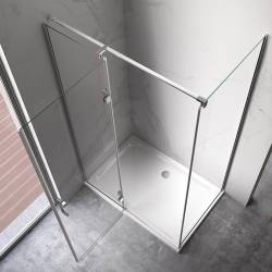 KABINA PRYSZNICOWA PROSTOKĄTNA KZ02C CHROM 110x80 CM KZ02C-110X80