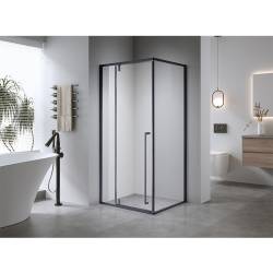 KABINA PRYSZNICOWA PROSTOKĄTNA BS16B CZARNA 110x90 CM BS16B-110X90