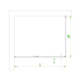 KABINA PRYSZNICOWA PROSTOKĄTNA BS12B CZARNA 110x80 CM BS12B-110X80